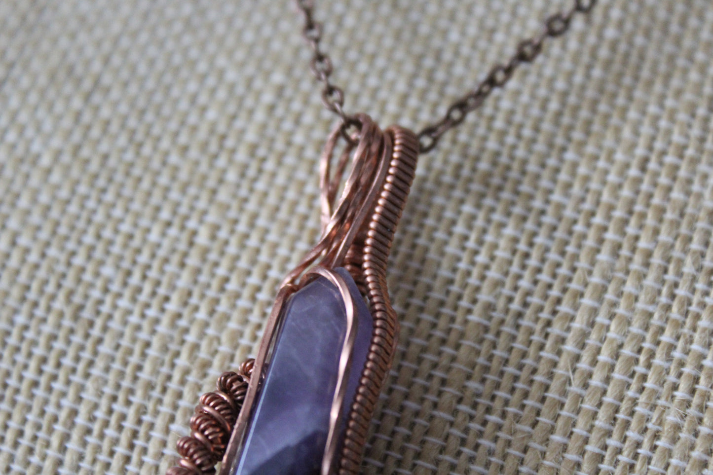 Chevron Amethyst Heady Pendant