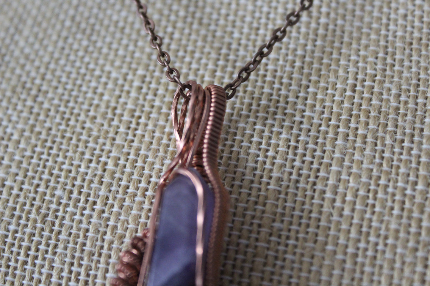 Chevron Amethyst Heady Pendant