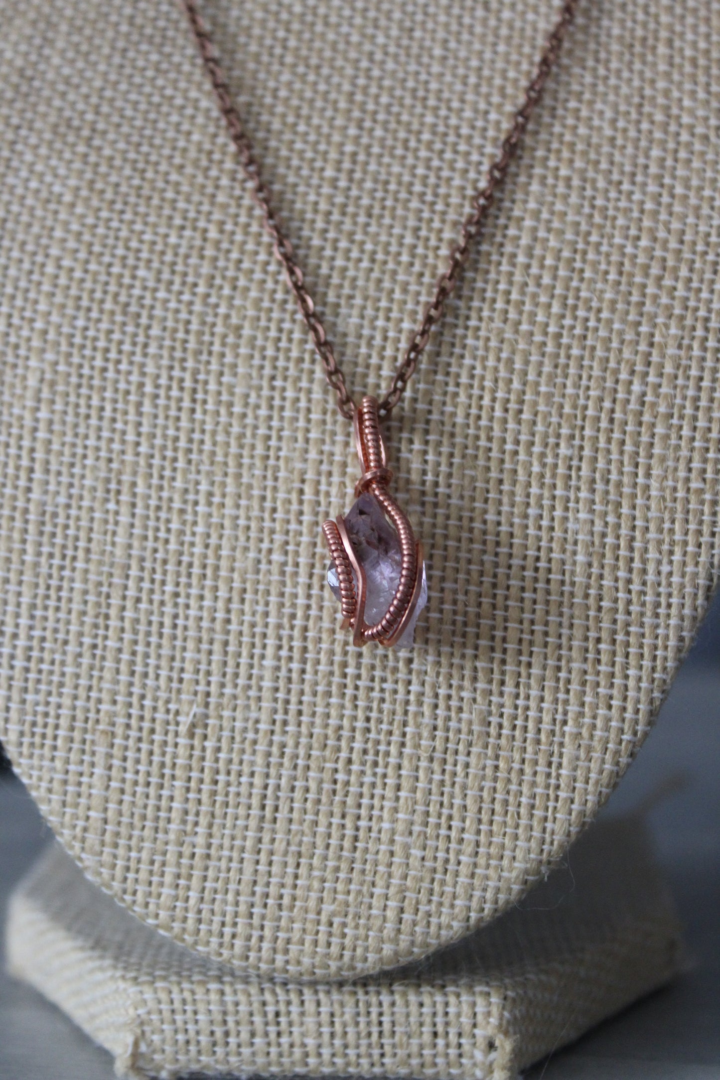 Amethyst in Copper Pendant