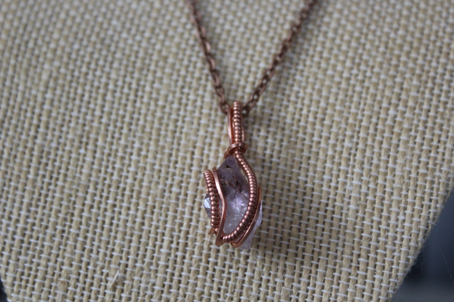Amethyst in Copper Pendant