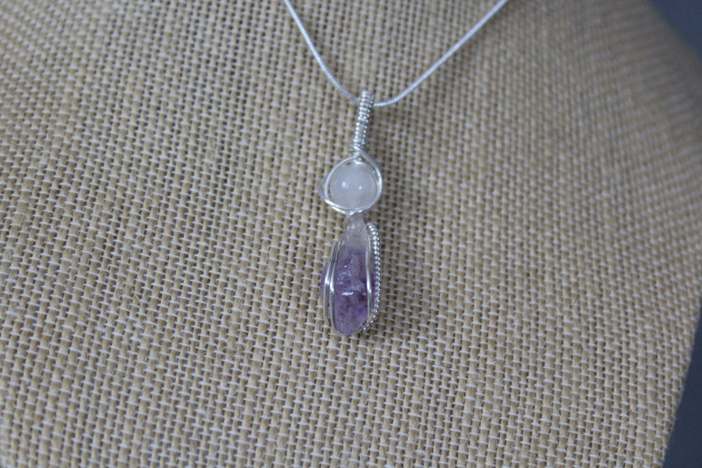Clear Quartz & Amethyst Pendant