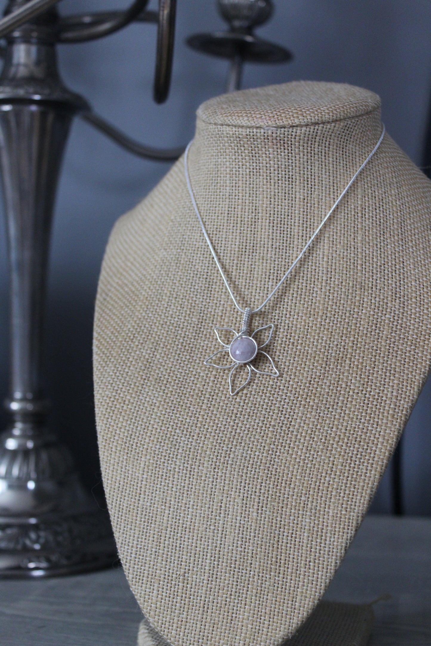 Ocean Jasper Flower Pendant