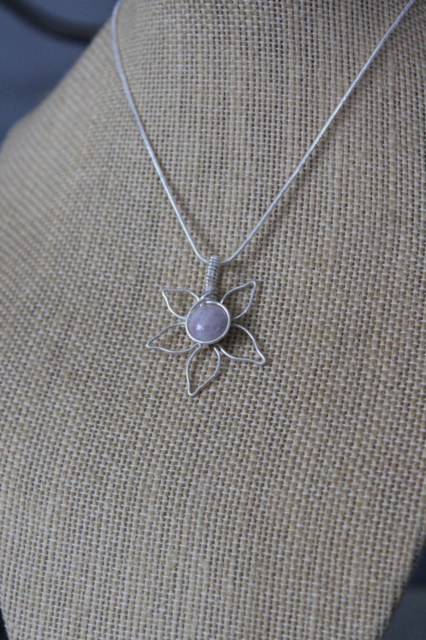 Ocean Jasper Flower Pendant