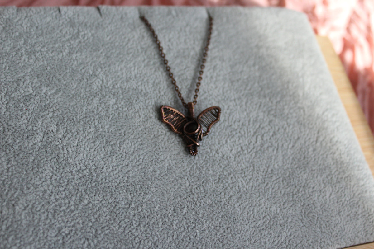 Garnet Bat Pendant