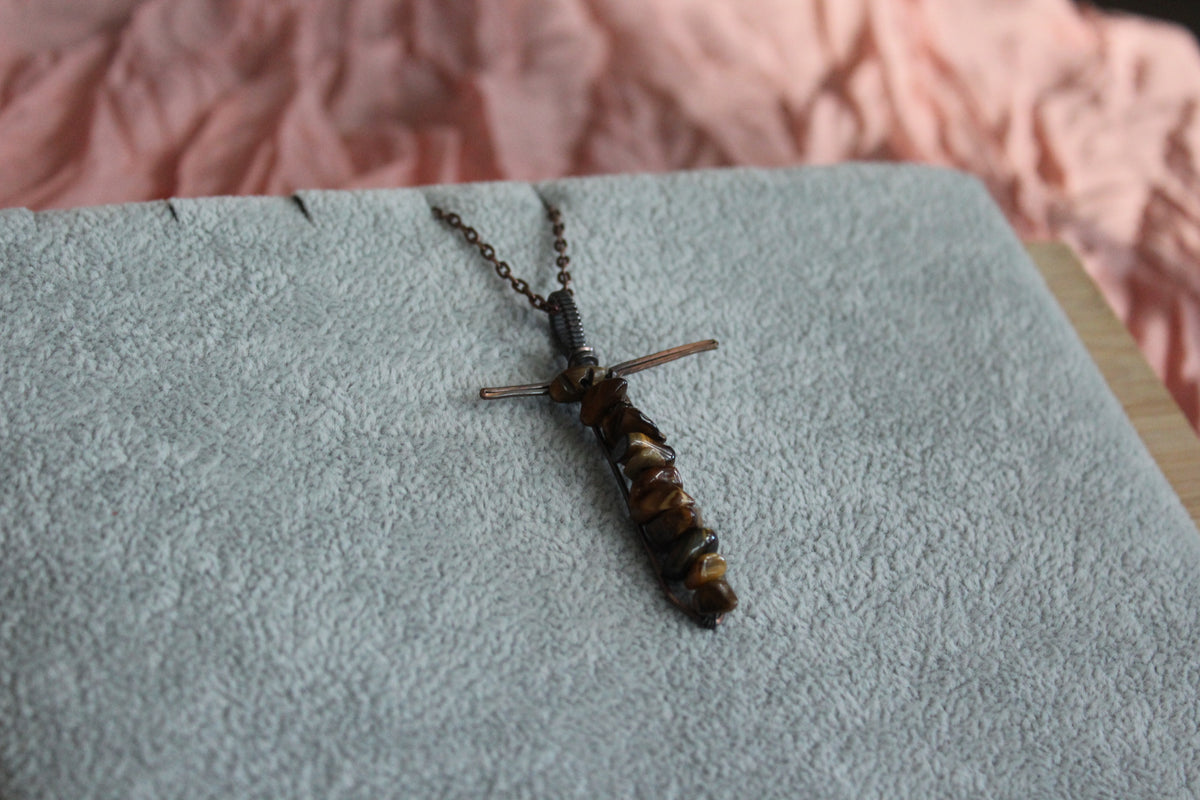 Tiger's Eye Sword Pendant