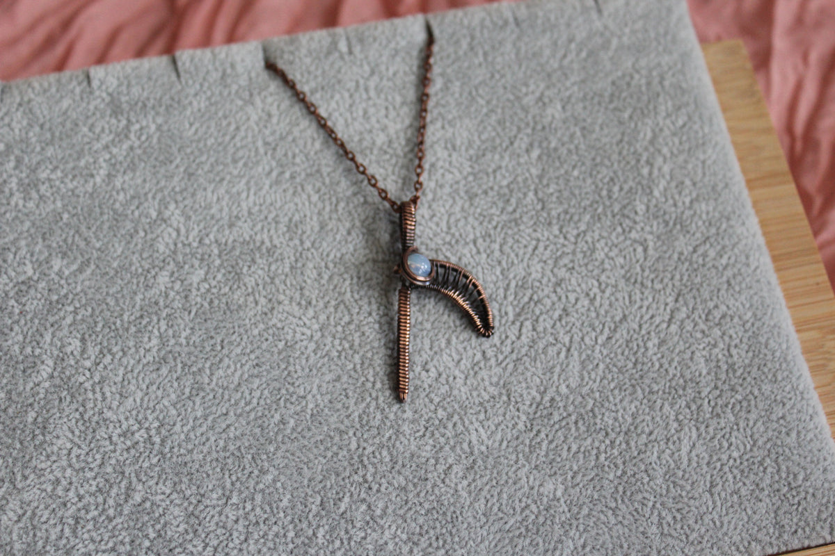 Opalite Scythe Pendant
