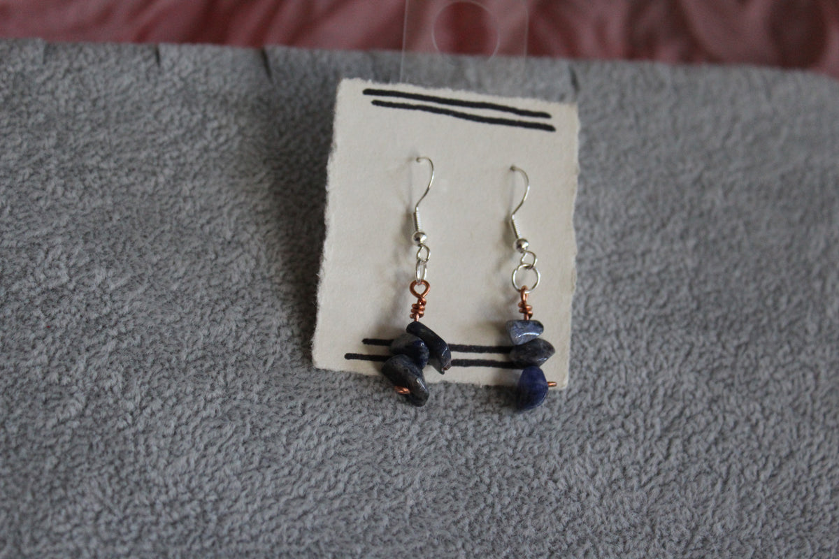 Sodalite Chip Bead Earrings