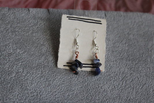 Sodalite Chip Bead Earrings
