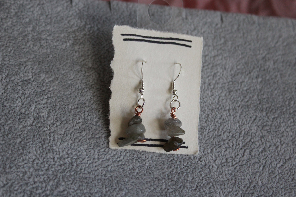 Labradorite Chip Bead Earrings